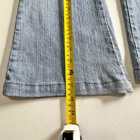 Jou Jou Women's Flared Bottom Jeans Print Embroidered Floral 11/12 Boho, Hippie - Picture 13 of 16